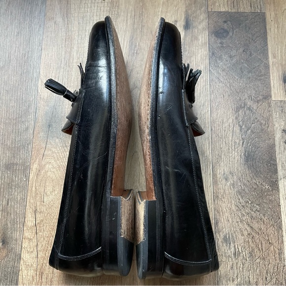 VINTAGE Mezlan Santander Men\'s Kiltie Loafers Shoes Size 9M Leather Black main image 14